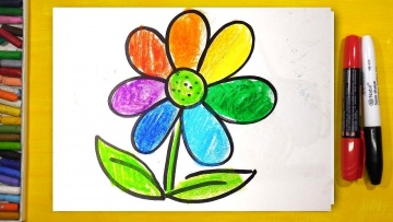 Как нарисовать Цветик Семицветик (Радугу) / уроки рисования для детей