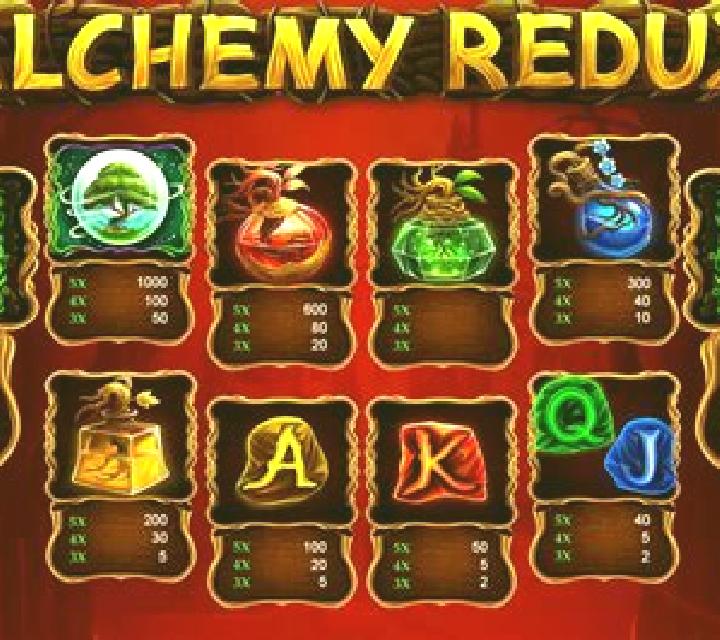 Alchemy Redux slot game