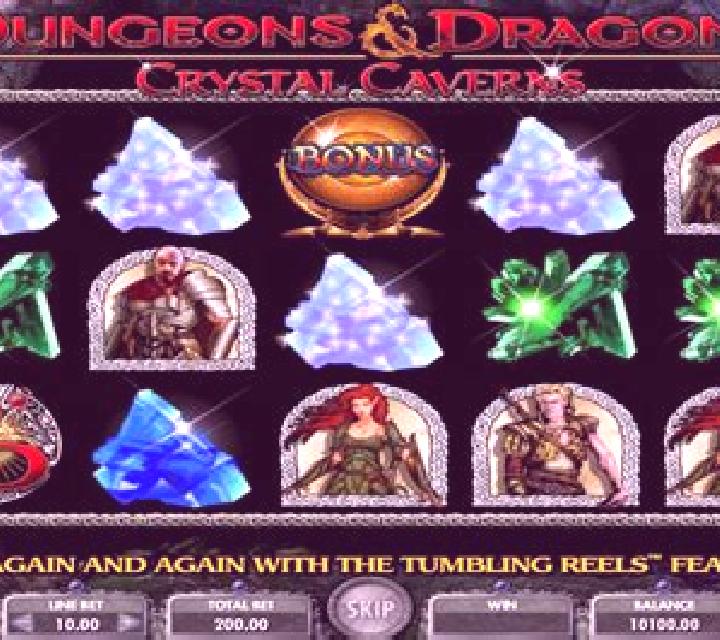 Dungeons and Dragons Crystal Caverns slot machine