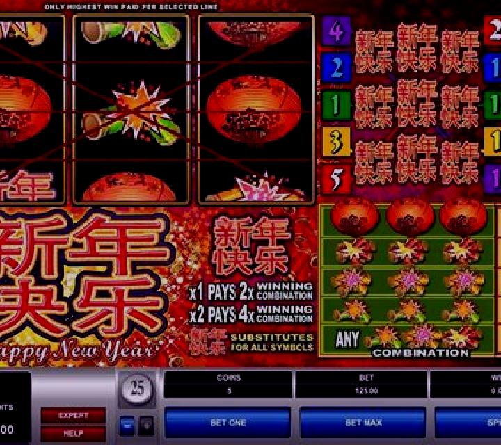 Happy New Year (Microgaming) slot game