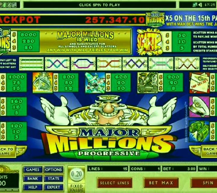 Major Millions slot machine