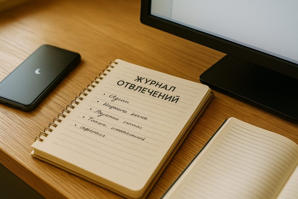 журнал отвлечений
